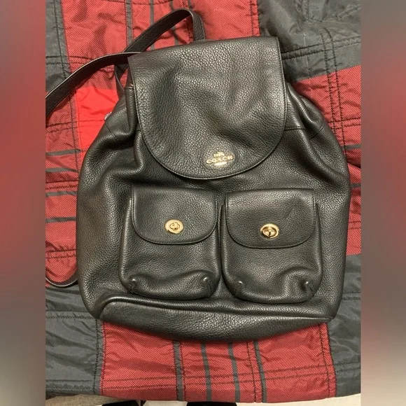 Coach backpack F37410 Coach Pebble Leather Billie Backpack IM/MID Midnight  main image 2